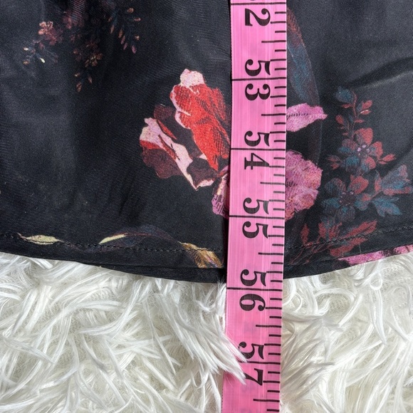 Madewell Wide V-Neck Midi Dress Floral Black - Picture 9 of 9